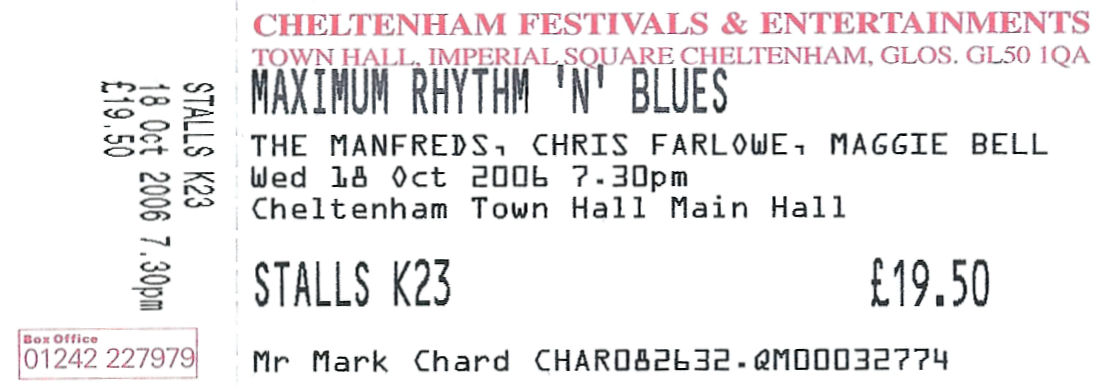 Maximum Rhythm 'n' Blues Ticket